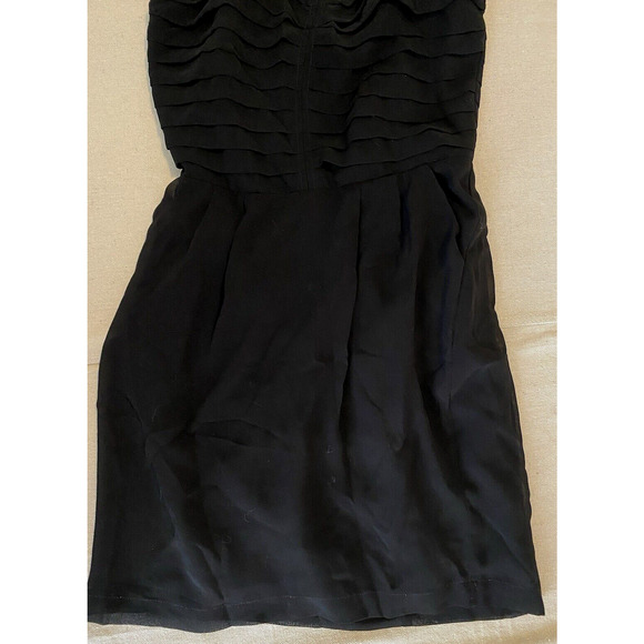 Sparkle & Fade Dark Dress Womens Size 0 Sleeveless Black Silky Sheath Dress - Picture 4 of 10